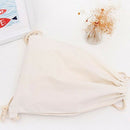 Canvas Drawstring Tote Bag Storage Backpack Solid Color Gym Pe Sports Sack