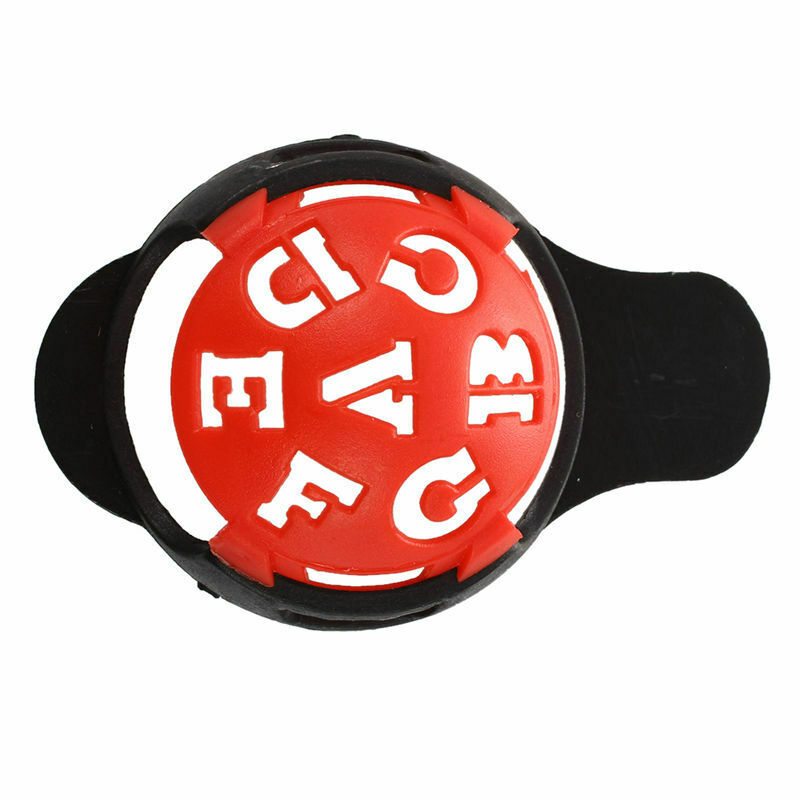 1 x Golf Ball Marker Base with Different Templates - Red and Black