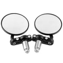 7/8 Round Motorcycle Side Mirrors Handle Bar End Aluminum Rear View Mirrors