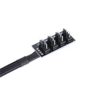 1 To 4 4-Pin TX4 PWM CPU Cooling Fan Splitter Adapter Braided Power Cable ME