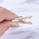 10X Cute Cat Wooden Clips With Hemp Rope Mini Paper Clip For Students Diy To ME