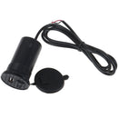 Motorcycle USB Car Charger 12V Switch Lighter Socket Plug Waterproof Adapter 3C
