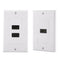 1/2 Port HDMI 2.0 Wall Face Plate Panel Cover Coupler Outlet Extender, White