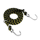 Stretch Elastic Bikes Luggage Hanging Rope Belts Strap with Hook Yellow 4m