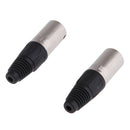 2x Metal 4Pin XLR Male Cable Connector, for Pro Microphones