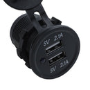 12V-24V Car Vehicle Waterproof 5V 2.1A + 2.1A Dual USB Power Sockets Outlet