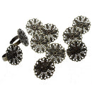 10 Ring support Flower Metal Bronze Ring Plateau Adjustable 25mm Metal Bron