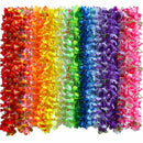 36Pcs Hawaiian Garland Hula Lei Flower Leaves Necklace Tropical Beach Luau Decor