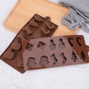 Silicone Cake Mould Chocolate Mold Christmas Tree Wand Sock Snowman Baking M Hn