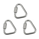 3pcs Climbing Carabiners Safety Harness Connector Buckles Outdoor Hardware