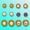 6 pairs Rhinestone Crystal Ear Stud Earrings Women Fashion Jewelry Set