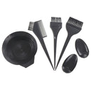 6x Plastic Dye Hair Color Dye Bowl Comb Brushes Tool Kit Set Tint Coloring  Kw