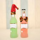 1 Christmas Festive Wrap Hat Cap Wine Bottle Cover Suit Party Table Gift D Hn