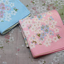 2 Pack Women Ladies Cotton Handkerchiefs Floral Print Elegant Pocket Hanky