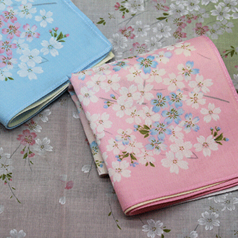 2 Pack Women Ladies Cotton Handkerchiefs Floral Print Elegant Pocket Hanky