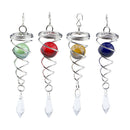 4 Piece 4.5-inch Spiral Crystal with Crystal. Wind /Spinner Ornament Accessory