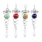 4 Piece 4.5-inch Spiral Crystal with Crystal. Wind /Spinner Ornament Accessory