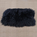 12x8" Black Car Sheepskin Center Console Armrest Box Cover Mat Pad Wool Cushion