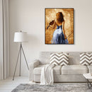 Painting By Numbers Kit DIY Violin Woman Canvas Oil Art Picture Home Decor