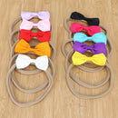 10pcs Children's Nylon Hairbands Bowknot Headwear Elastic Headbands