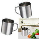 3PCS Unbreakable Steel Insulated Cup Hot Milk Tea Coffee Mug 300ml