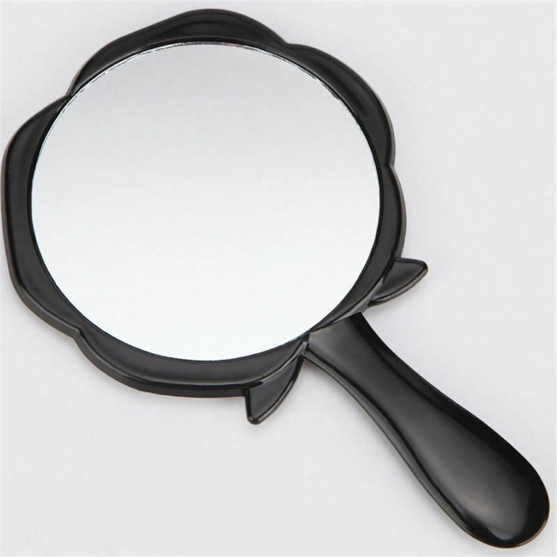 Portable Makeup Mirror Folding Handing Cosmetic Makeup Mirror Round On LQI