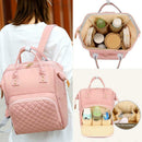 Pure Color Mommy Travel Backpacks Nylon Large Maternity Nappy Bags (Pink)