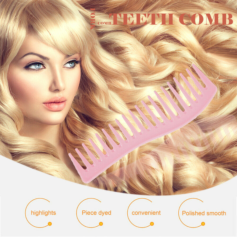 Hairdressing Comb Hair Styling Hand Grip Comb Hair Salon Tools (Pink) A