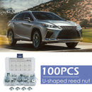 100pcs/set  No.4 U Nut Car Interior Door Trim Panel Fastener Clip U Type Nuts