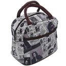black white brown Style Polyester Lunch Bag Lunch Box Package Shop Tote Bag V9B7