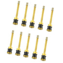 10 Pack TR571 Tubeless Truck Clamp-In Valve Stem Brass Wheel Tire Parts