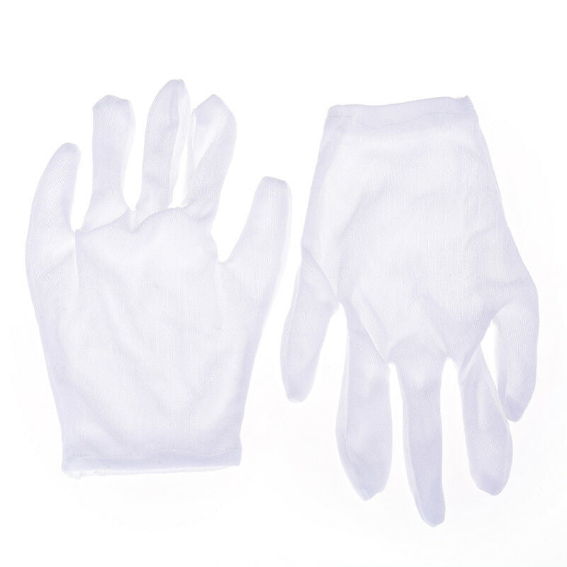 White Short Glove -Captain Clown Magician Santa Halloween Fancy Dress Costume Kw