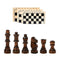 Handmade Folding Wooden Magnetic Chess Board Set with Extra 2 Queens, 39x39cm,