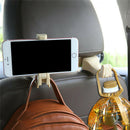 2 in 1 Auto Car Back Seat Phone Holder Stand Headrest Hanger Hooks Clips fo V2R9