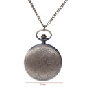 Large quartz pocket watch Retro classic design surrounding pattern hollow e
