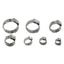 80 Pcs Single Ear Crimping Hose Clamp Single Ear Hose Clamps Double Ears Cl
