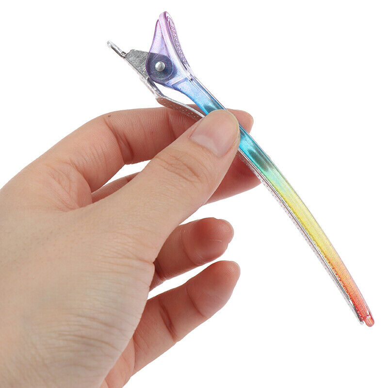 6Pcs Hair Clip Hairdressing Clamps Claw Hair Section Clips Grip Cutting BarS Ew