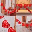 Heart Nonwovens Fabric Flag Party Garland Decor Banner Bunting Wedding BX