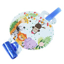 6pcs/lot Safari animals Blowouts Party Horn Trumpet Noise Makers Kids Toys