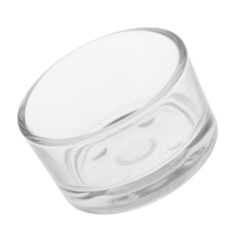 10Pcs Water Food Bowl Transparent Glass Reptile Feeder Feeding Tray Basin