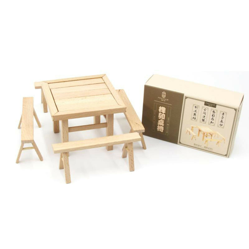 Creative Woodworking DIY Wood Disassembly Carpentry Construction Kits Nut Tables