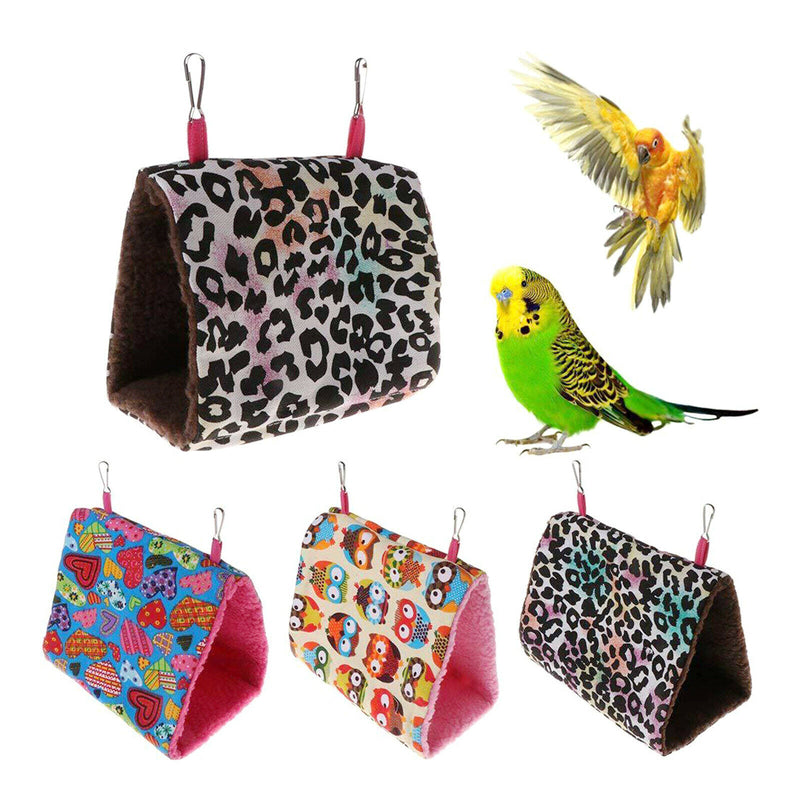 Pet Bird Parrot Budgie Hammock Cage Hut Tent Bed Hanging Cave Bed Leopard S