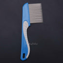 Dog Cat Pet Stainless Steel Rake Comb Hair Grooming Trimmer Cleaning Brush Blue