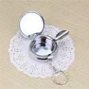 Mini Pocket Portable Round Cigarette Ashtray Keychain Gifts Steel Hot Stain J3I6