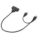 SATA & USB 2.0 to USB 2.0 Adapter Converter Cable for External 2.5" SATA SSD