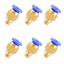 Teflon Tube, 3Pcs PTFE Teflon Tube (2 Meters) with 6Pcs PC4-M6 Fittings for