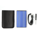 2.5 inch HDD Case USB2.0 SATA External Hard Drive Disk Enclosure Box (Blue) A