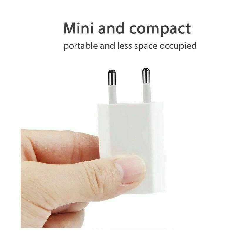 European USB plug Euro Europe EU 2 Pin 1A Fast USB Wall Plug Charger White^