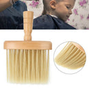 2Pcs Neck Face Duster Brush Salon Hair Cleaning Wooden Sweep Brush Hair Cut