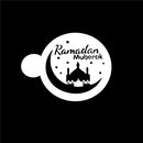 3pcs/set Mosque Eid Mubarak Ramadan Design Coffee Stencils Cake Template Tool TE